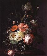 Still Life with  with Flowers on a Marble Table Top Rembrandt